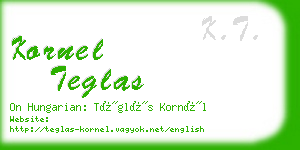 kornel teglas business card